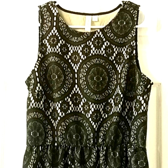 Tacera Black Lace Lined Dress - Picture 4 of 5